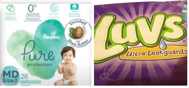 luvs diapers vs Pampers pure